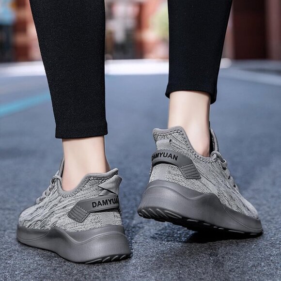 Brand New Women Light Grey Synthetic ZMBCYG Shoes Running Walking Slip On Sport - Picture 9 of 9
